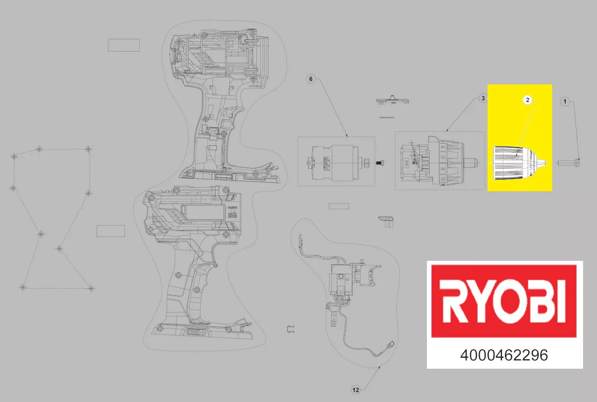 Mandrin réf. 5131041003 Ryobi